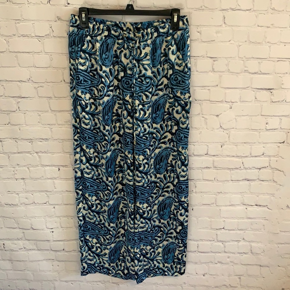 Michael Kors flowy parachute pants! Blue & white!